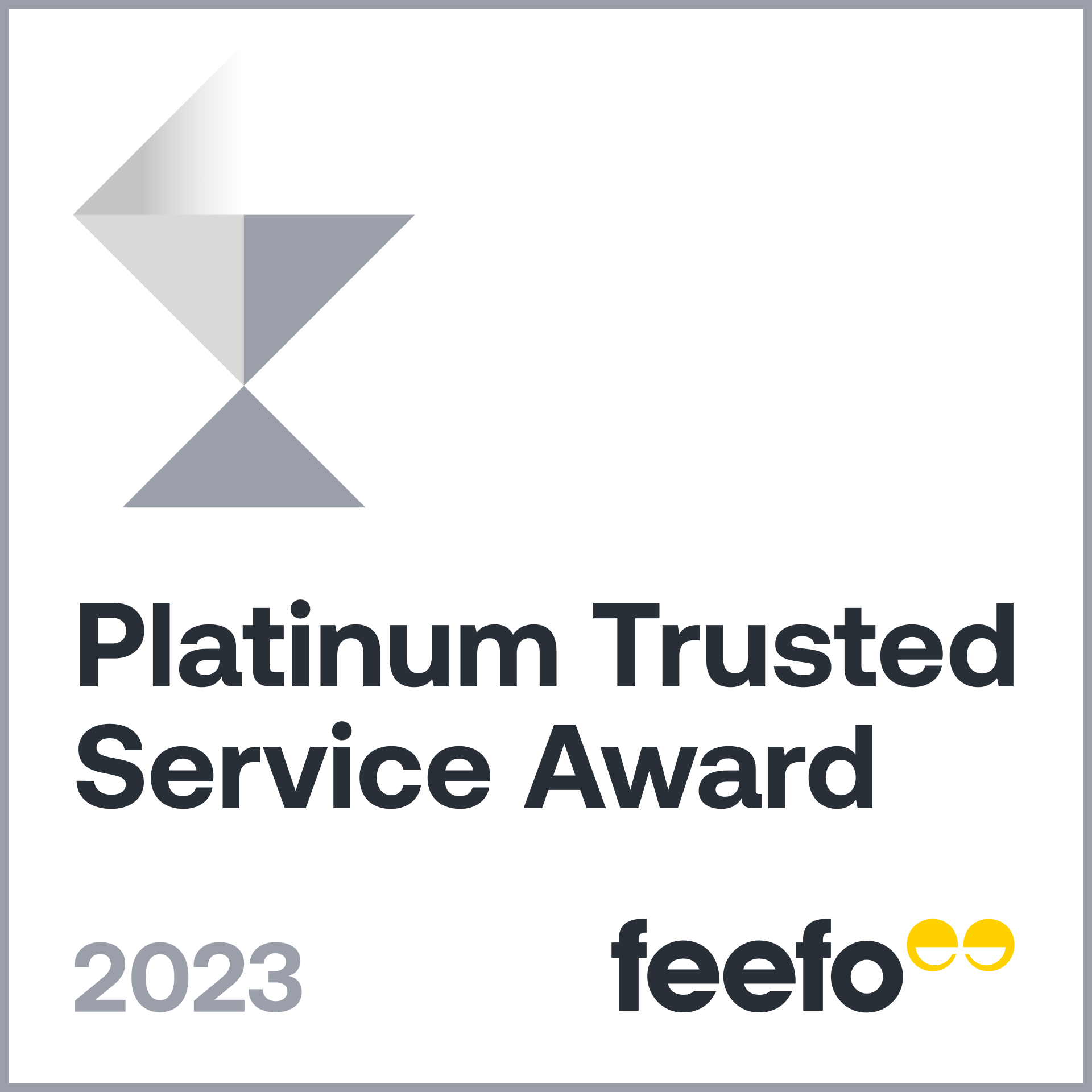 Platinum Trusted Service Award Badge